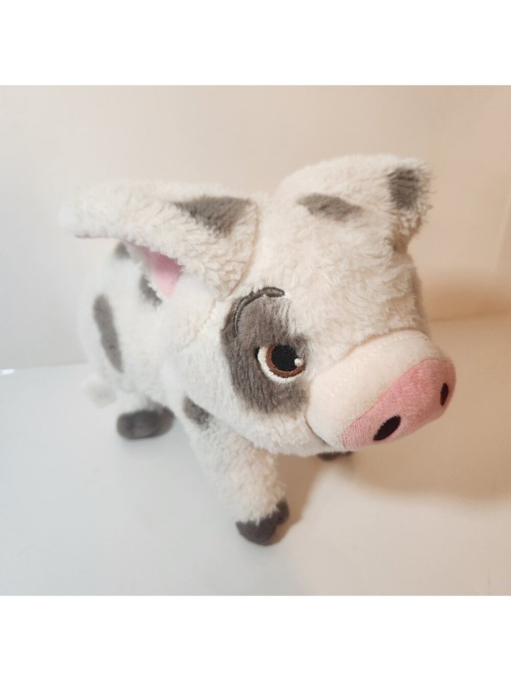 Disney Moana Pua Pig Plush Stuffed Animal Grey White Spotted Sherpa 9 Inch